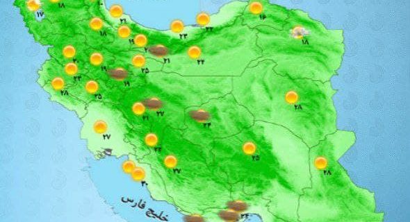 وضعیت هوا در اردبیل دوشنبه ۵ مهر ۱۴۰۰