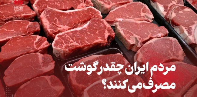 مردم ایران چقدر گوشت مصرف می‌کنند؟